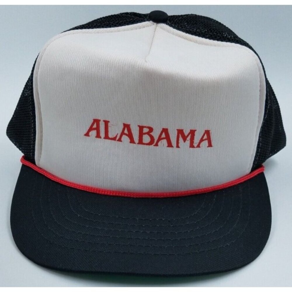 Alabama Vintage Seagull Brand Mesh Back Rope Style Snapback Trucker Hat Cap